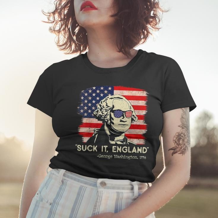 Suck It England Funny 4Th Of July Funny George Washington Women T-shirt Gifts for Her