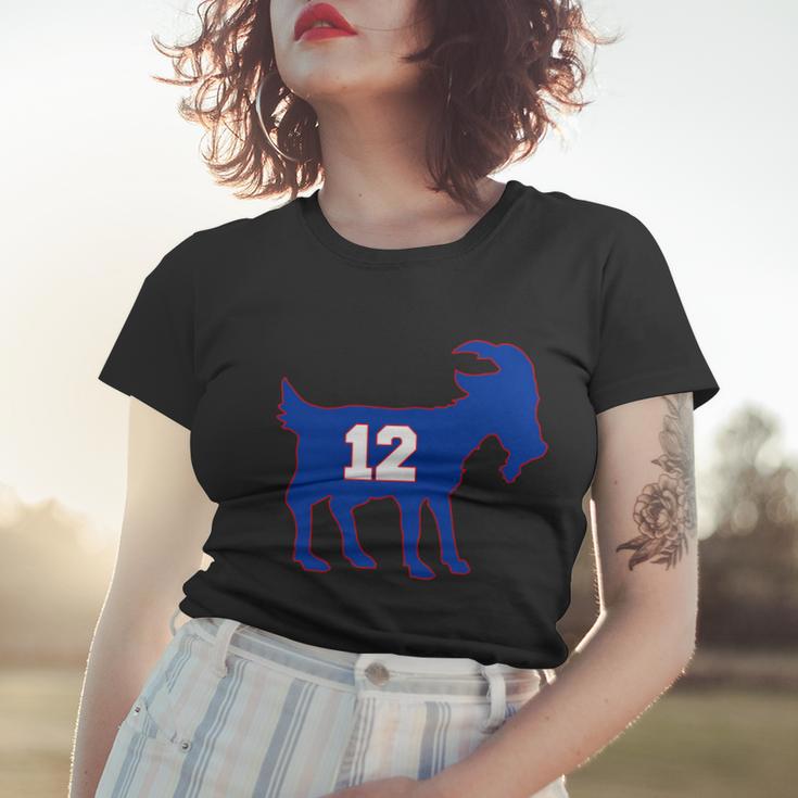 The Goat 12 New England Fan Football Qb Tshirt Women T-shirt Gifts for Her