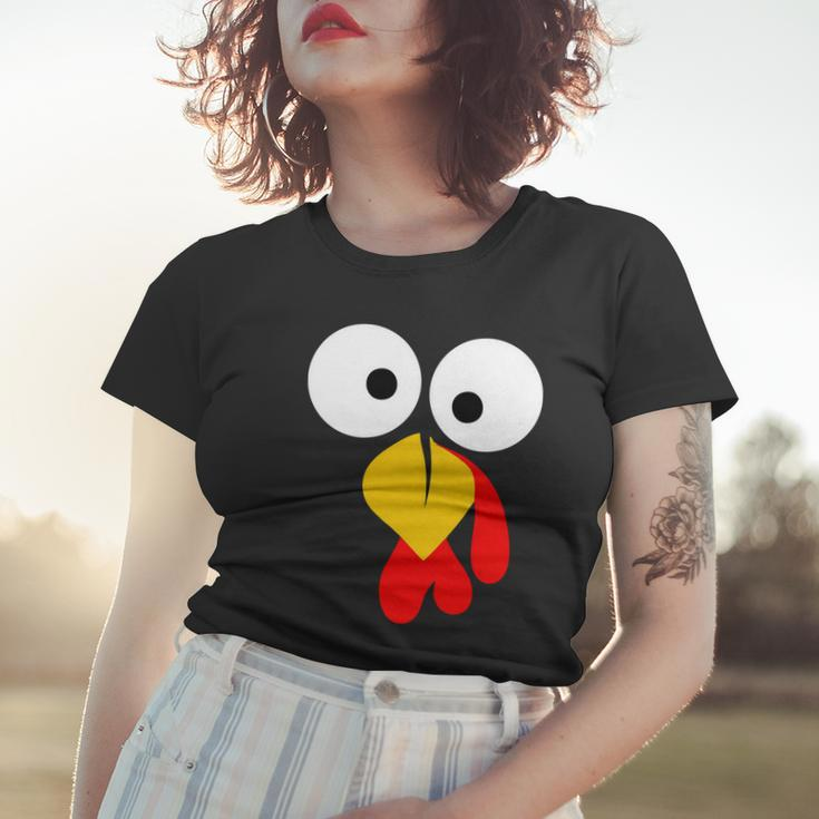 Turkey Face Funny Thanksgiving Day Tshirt Women T-shirt Gifts for Her