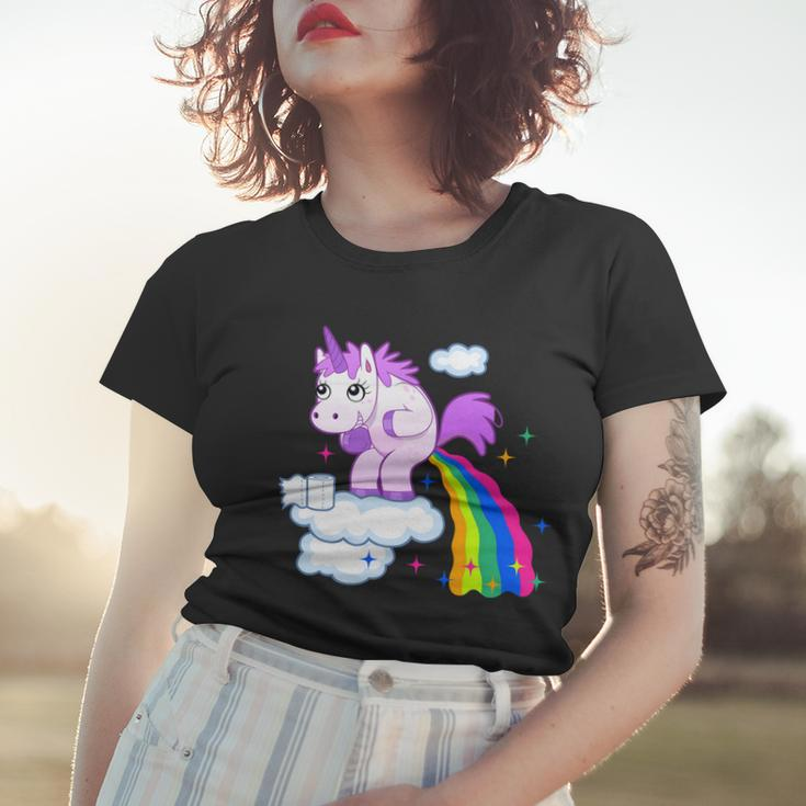 Unicorn Pooping A Rainbow Tshirt Women T-shirt Gifts for Her