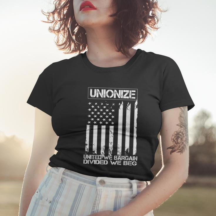 Unionize United We Bargain Divided We Beg Usa Union Pride Great Gift Women T-shirt Gifts for Her