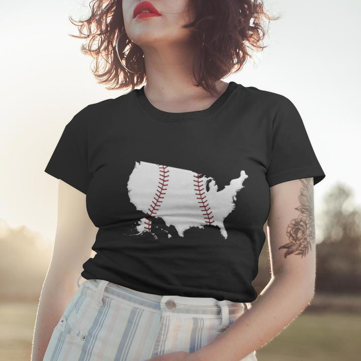 Us Map American Baseball Tshirt Women T-shirt Gifts for Her
