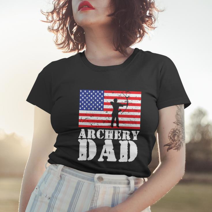 Usa American Distressed Flag Archery Dad Men Gift For Him Gift Women T-shirt Gifts for Her