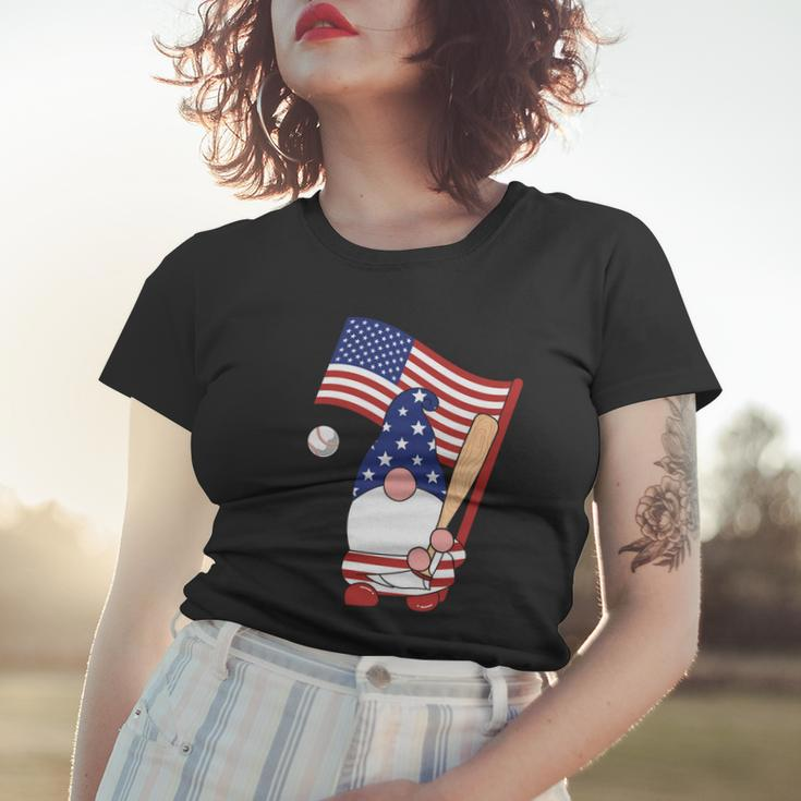 Usa Flag Gnome Graphic 4Th Of July Plus Size Shirt Women T-shirt Gifts for Her