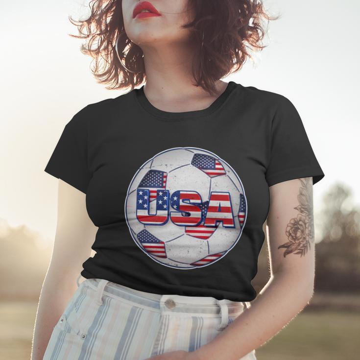 Usa Soccer Team Ball Women T-shirt Gifts for Her