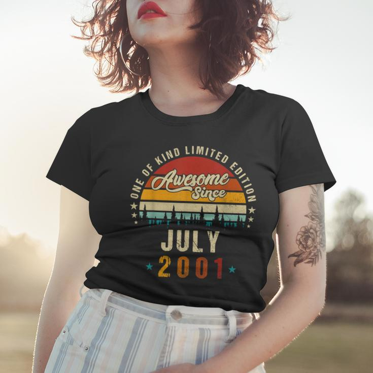 Vintage 21Th Birthday Awesome Since July 2001 Epic Legend Women T-shirt Gifts for Her