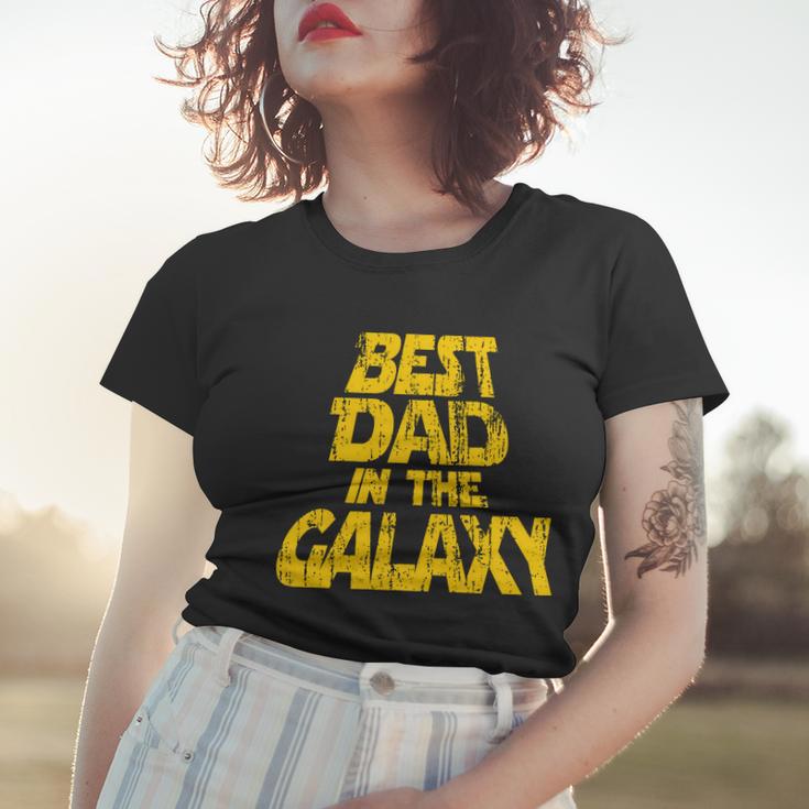 Vintage Best Dad In The Galaxy Women T-shirt Gifts for Her