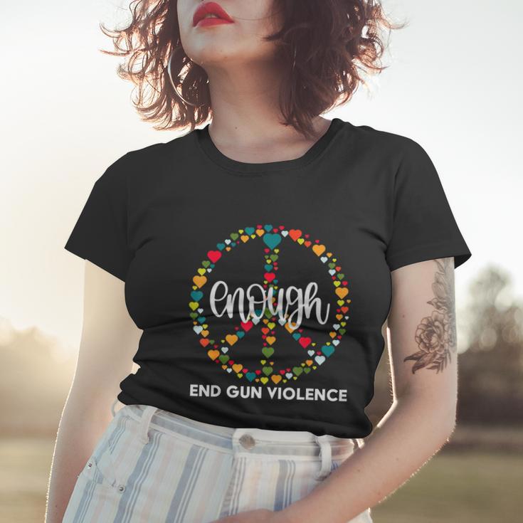 Wear Orange Peace Sign Enough End Gun Violence Women T-shirt Gifts for Her