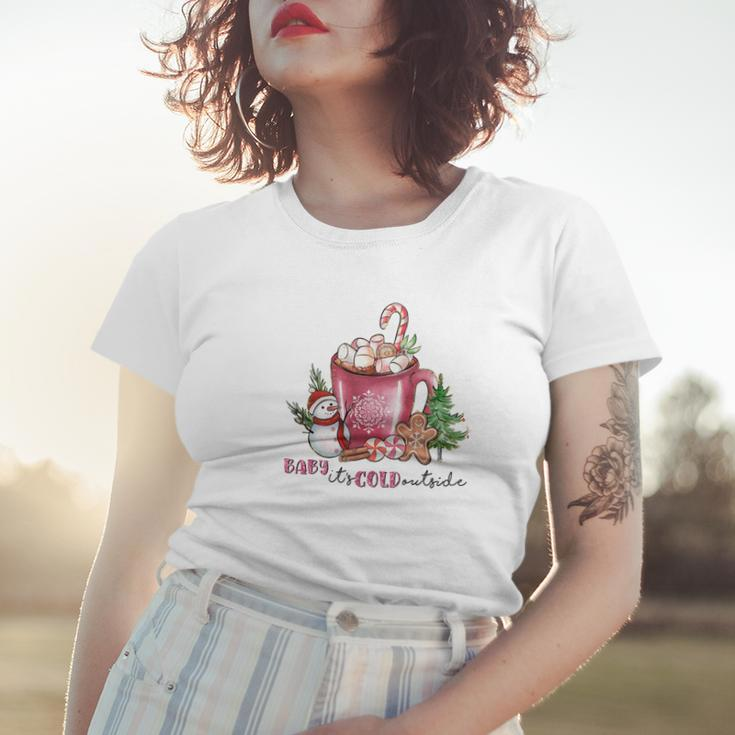 Christmas Coffee Baby It Is Cold Outside V2 Women T-shirt Gifts for Her