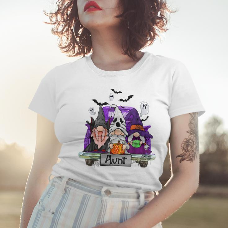 Gnomes Witch Truck Aunt Funny Halloween Costume Women T-shirt Gifts for Her