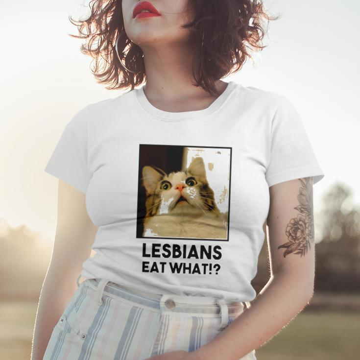 Lesbian Eat What Funny Cat Women T-shirt Gifts for Her