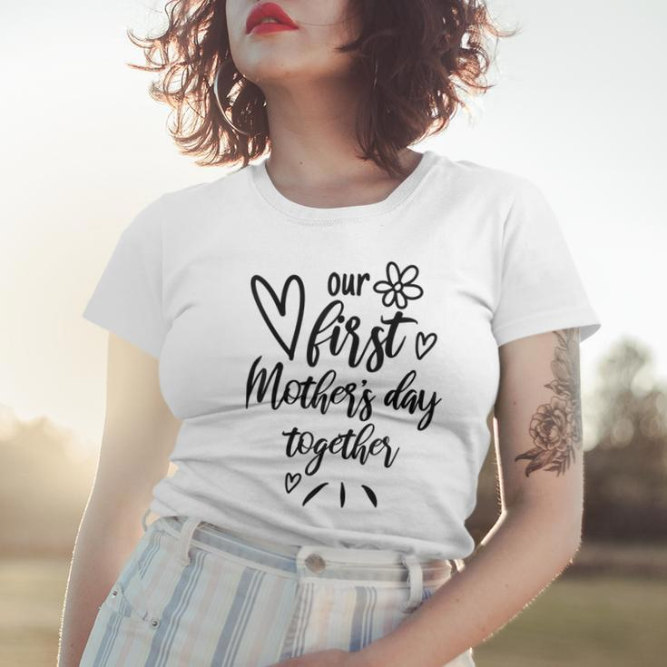 Our First Mothers Day Happy New Mom Mothers Day Rainbow Women T-shirt Gifts for Her