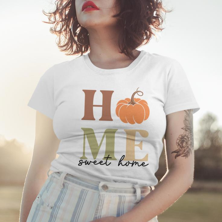 Pumpkin Home Sweet Home Cozy Fall Time Women T-shirt Gifts for Her
