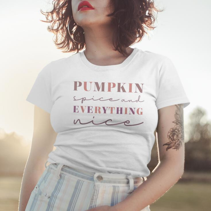 Pumpkin Spice And Everything Nice Fall WomenFunny Halloween Women T-shirt Gifts for Her