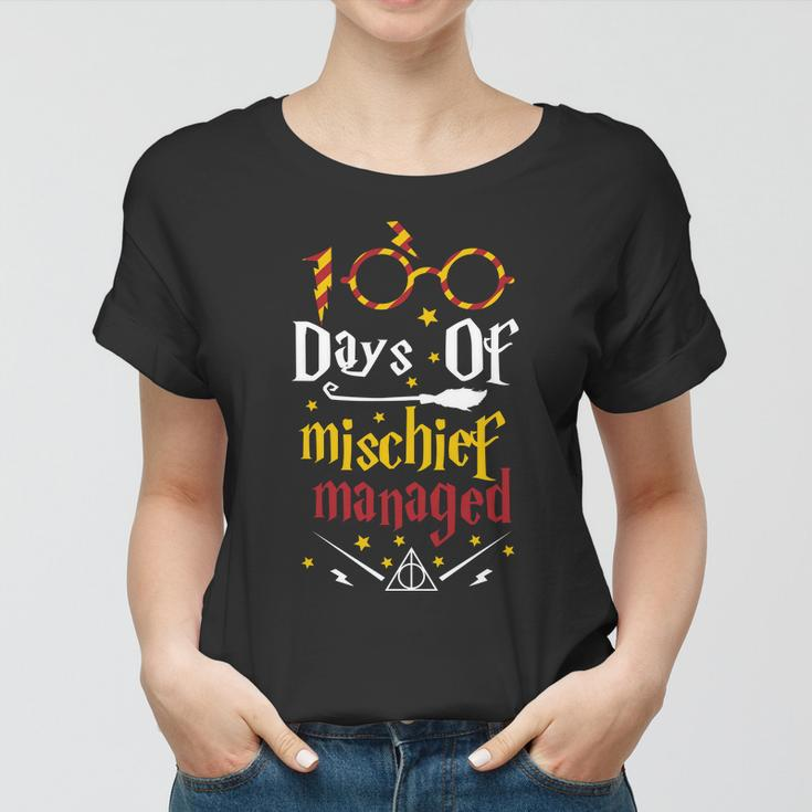 100 Days Of Mischief Managed 100Th Day Of School Women T-shirt