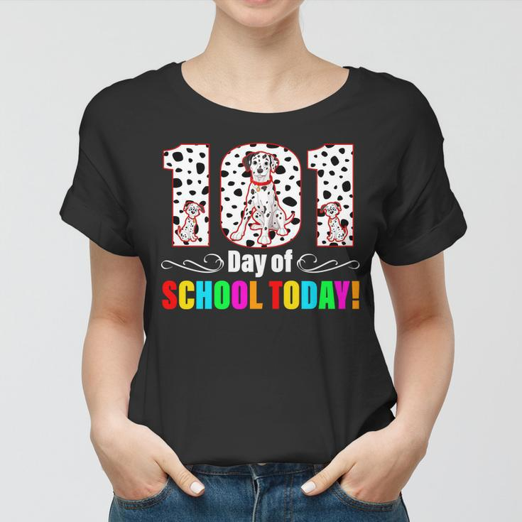 101 Days Of School Dalmatian Dog Cute Women T-shirt