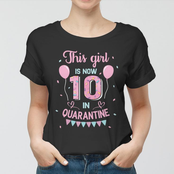 10Th Birthday Funny Gift Girls This Girl Is Now 10 Double Digits Gift Women T-shirt