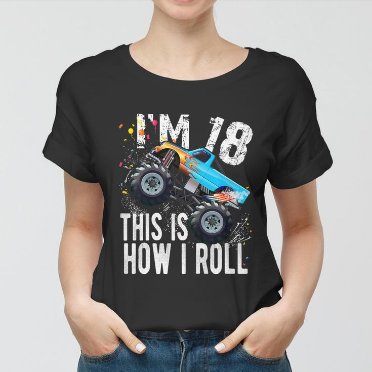 18 Year Old Gift Cool 18Th Birthday Boy Gift For Monster Truck Car Lovers Women T-shirt