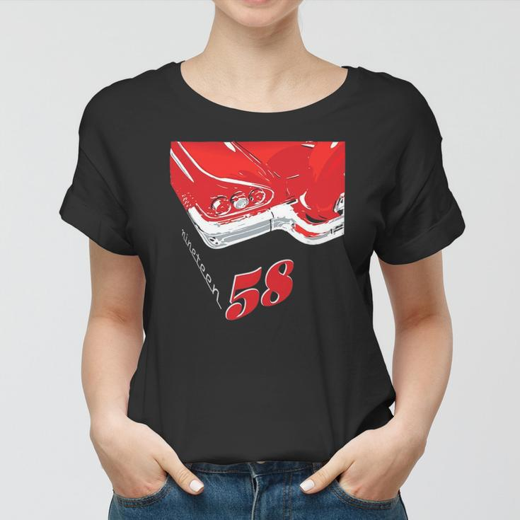 1958 Vintage Car With Continental Kit For A Car Guy Women T-shirt