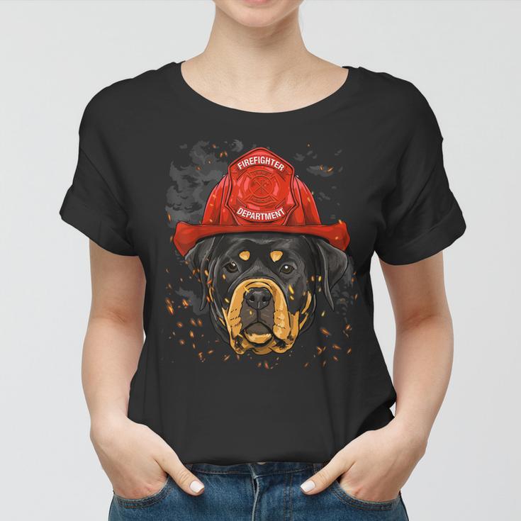 Firefighter Rottweiler Firefighter Rottweiler Dog Lover Women T-shirt