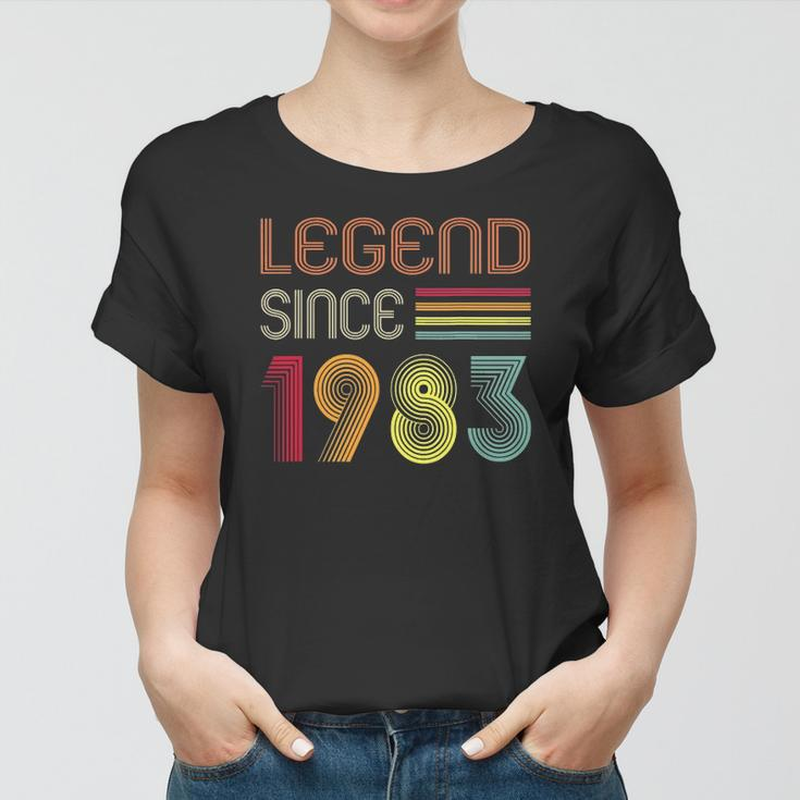 39 Year Old Gifts Legend Since 1983 39Th Birthday Retro Women T-shirt