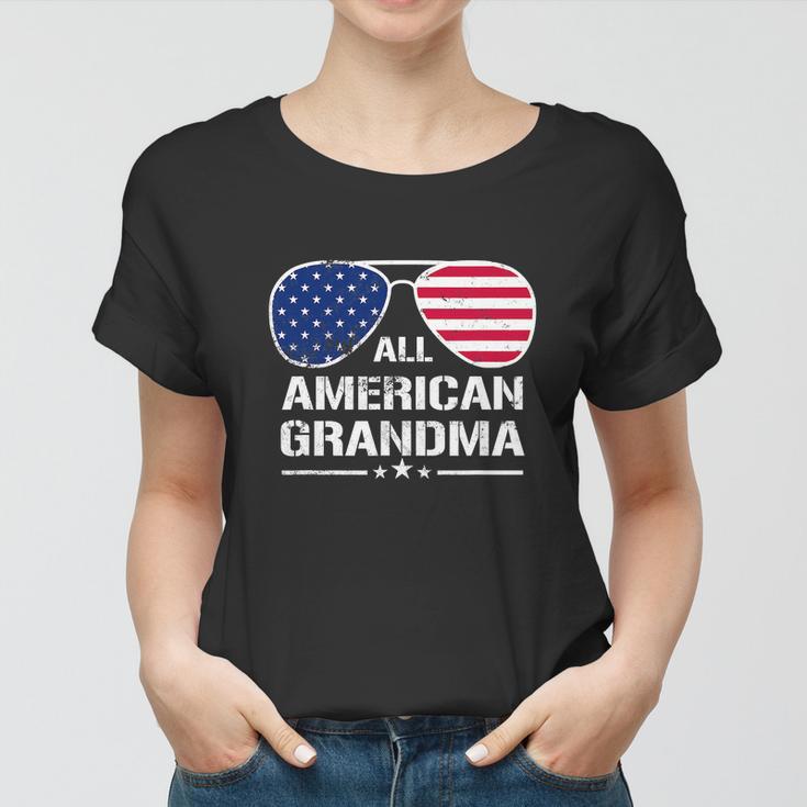 All American Grandma American Flag Patriotic Women T-shirt