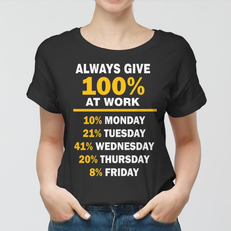 Always Give A 100 At Work Funny Tshirt Women T-shirt