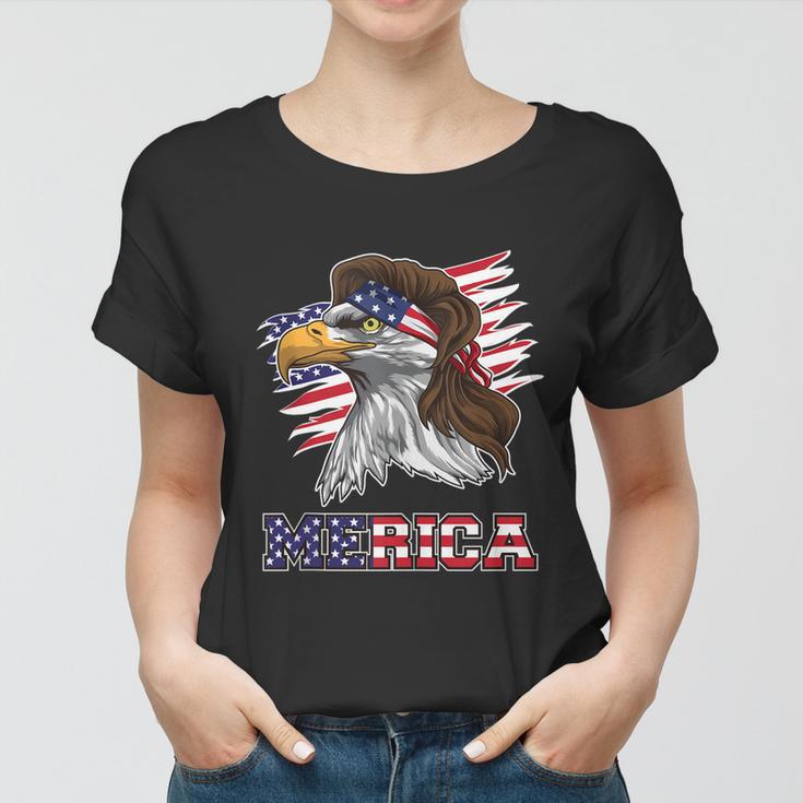 American Bald Eagle Mullet 4Th Of July Funny Usa Patriotic Meaningful Gift Women T-shirt