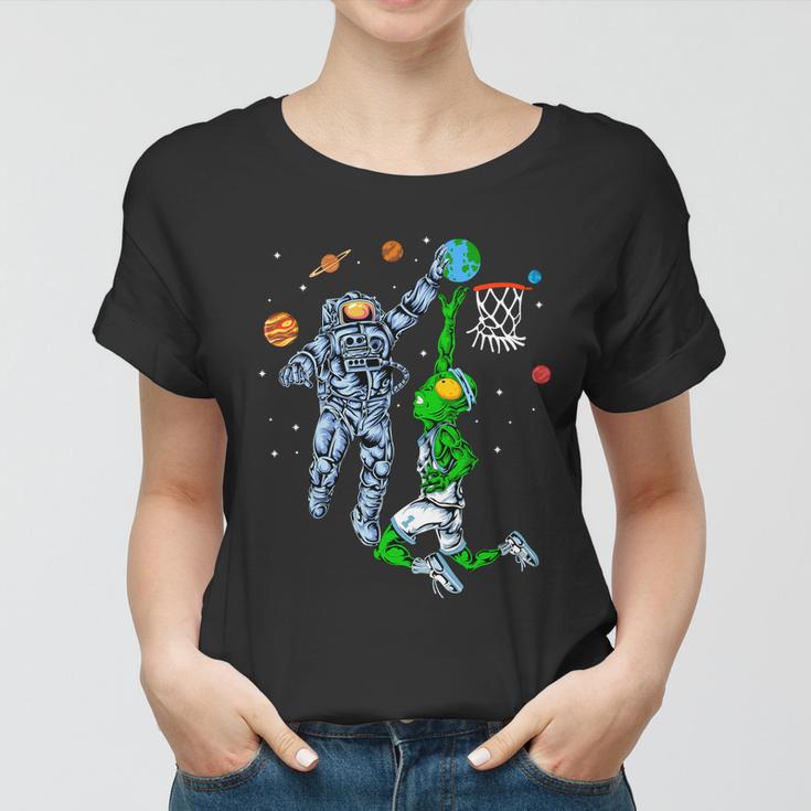 Astronaut And Alien Basketball Women T-shirt