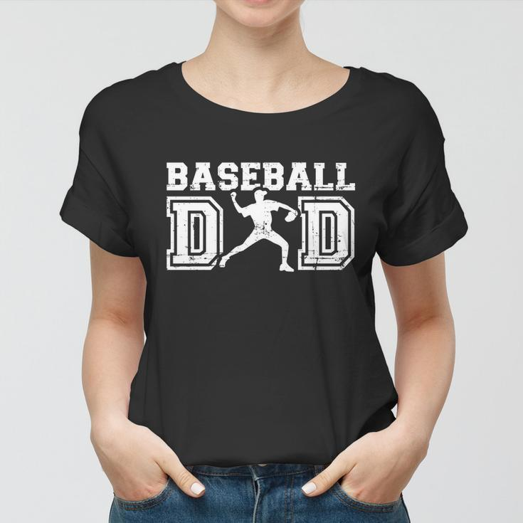 Baseball Dad Gift For Fathers Day Women T-shirt
