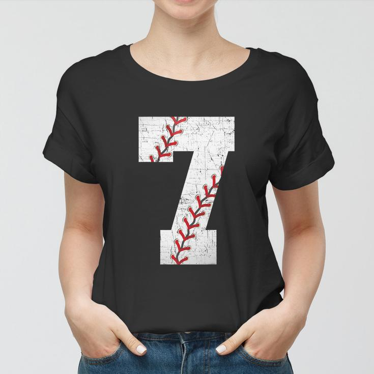 Baseball Softball Lover Seven Years Funy 7Th Birthday Boy Women T-shirt