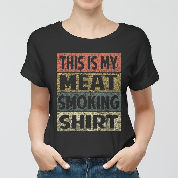 Bbq Smoker Funny Vintage Grilling Meat Smoking Tshirt Women T-shirt