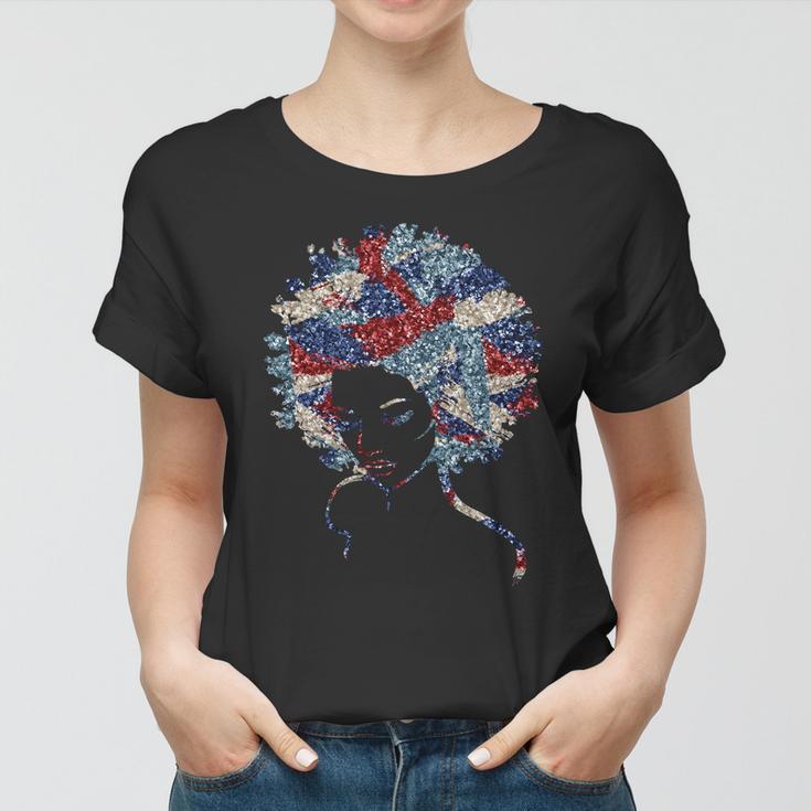 Black Girl Us Flag Melanin 4Th Of July Women T-shirt