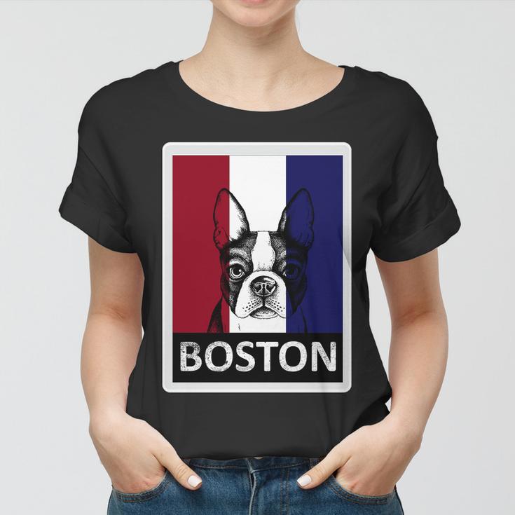 Boston Terrier Portrait Women T-shirt