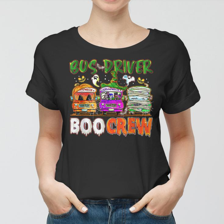 Bus Driver Boo Crew School Bus Driver Life Halloween Women T-shirt
