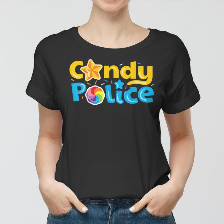 Candy Police Cute Funny Trick Or Treat Halloween Costume Women T-shirt