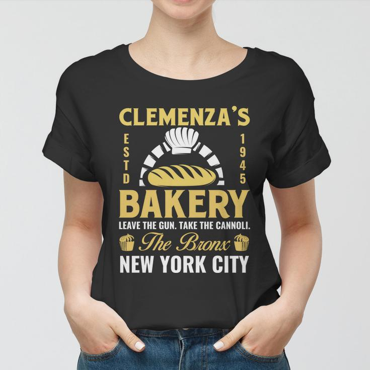 Clemenzas Estd 1945 Bakery Leave The Gun Women T-shirt