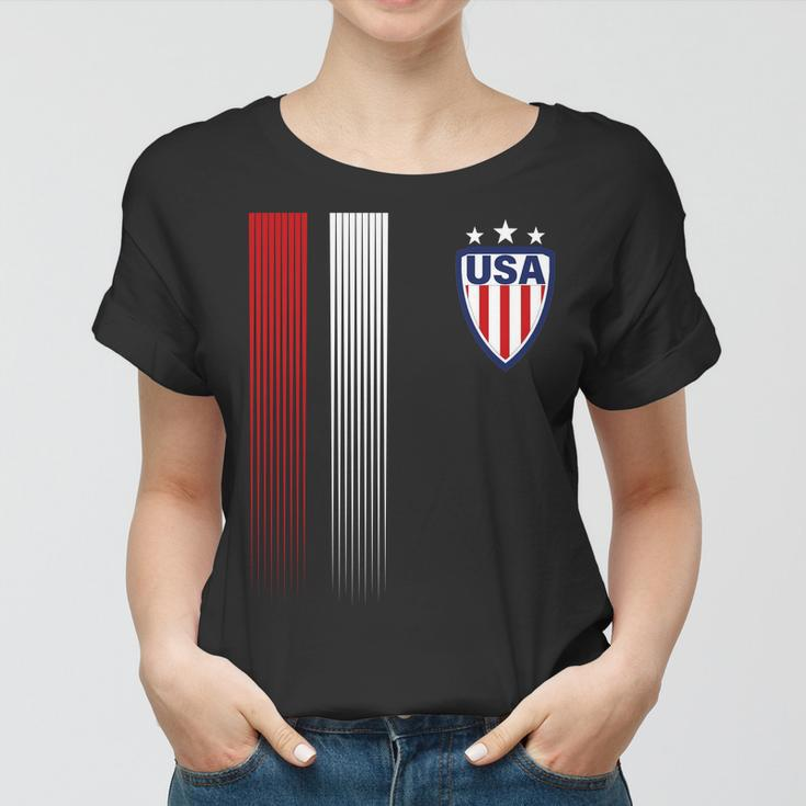 Cool Usa Soccer Jersey Stripes Tshirt Women T-shirt