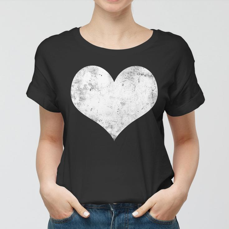 Cute Heart Valentines Day Vintage Distressed Women T-shirt