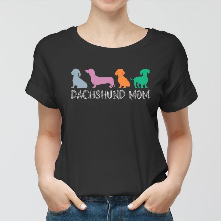 Dachshund Mom Wiener Doxie Mom Graphic Dog Lover Gift Women T-shirt