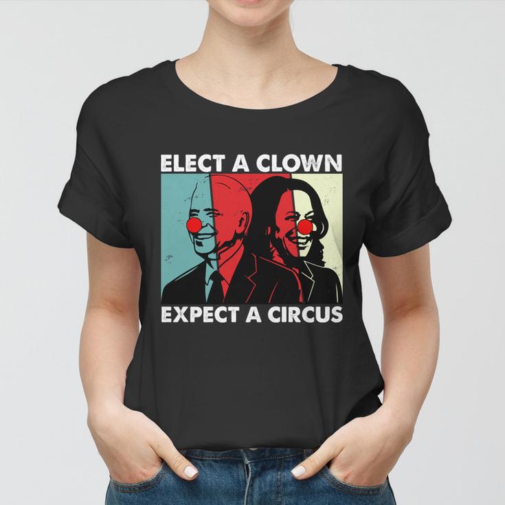 Elect A Clown Expect A Circus Anti Joe Biden Design Women T-shirt