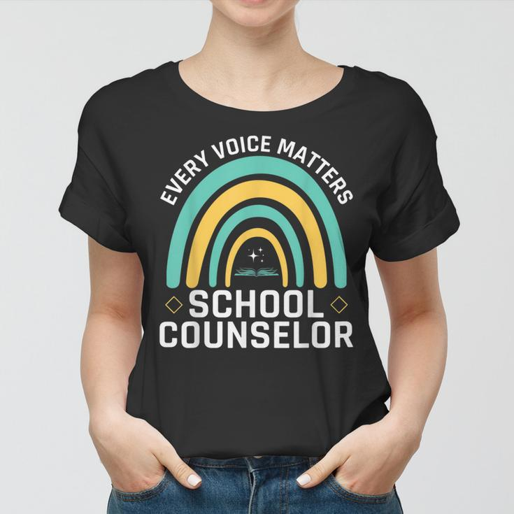 Every Voice Matters School Counselor Counseling V3 Women T-shirt