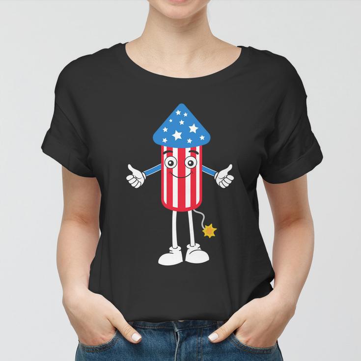 Firecracker Funny 4Th Of July Firecracker Fire Works Gift Women T-shirt