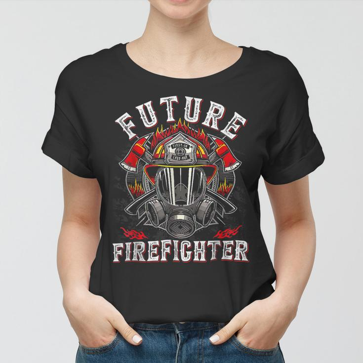 Firefighter Funny Future Firefighter Thin Red Line Firefighting Lover Women T-shirt
