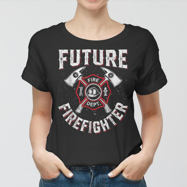 Firefighter Future Fire Dept Firefighter Thin Red Line Firefighter Lover V2 Women T-shirt
