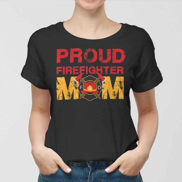 Firefighter Proud Firefighter Mom Fireman Hero Women T-shirt