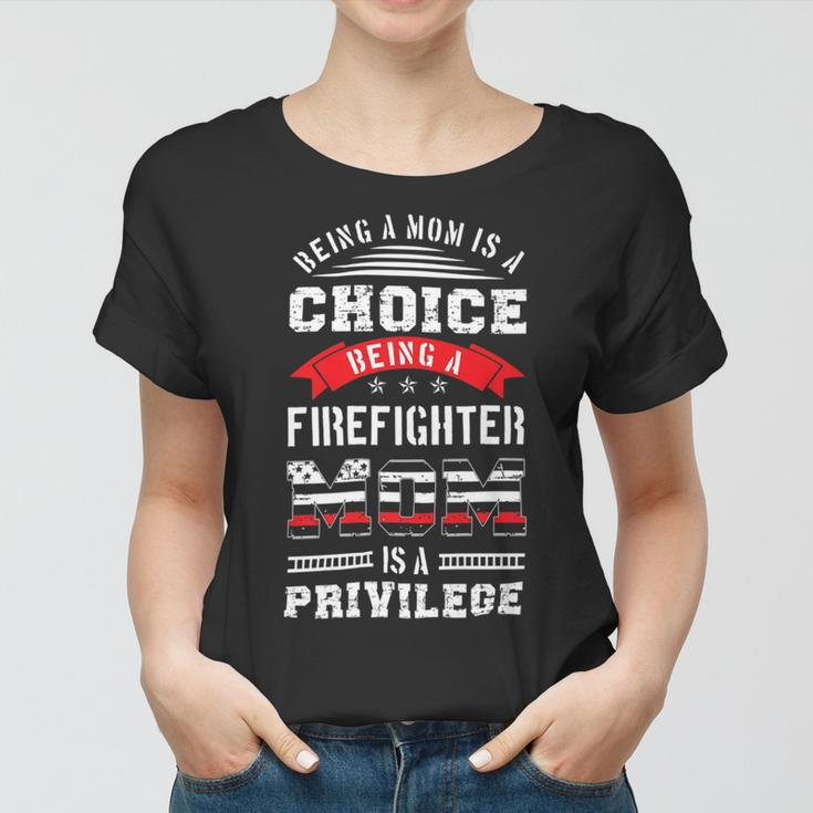 Firefighter Proud Firefighter Mom Fireman Mother V2 Women T-shirt