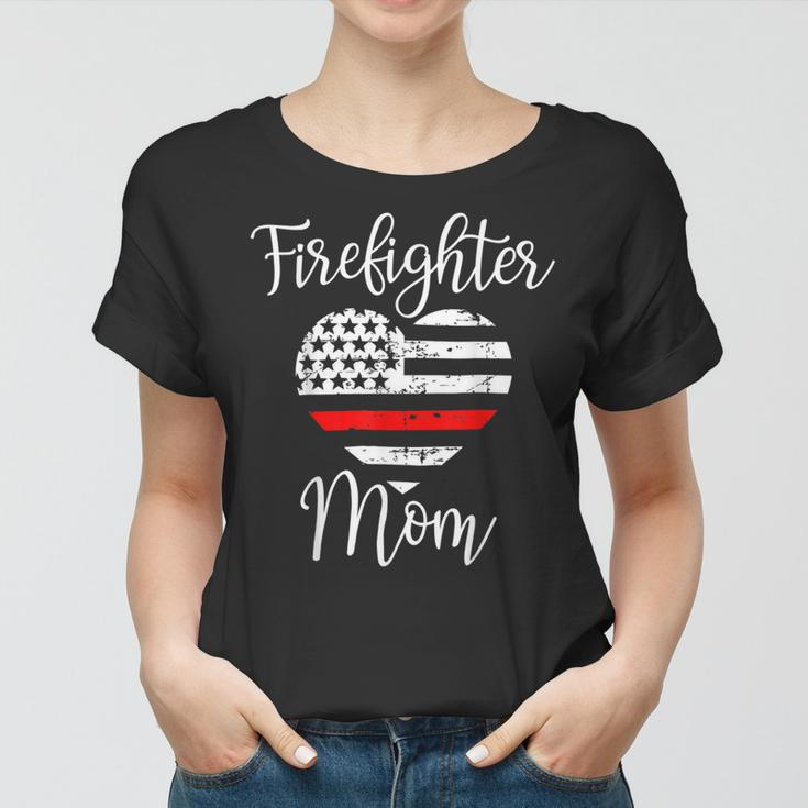 Firefighter Thin Red Line Firefighter Mom Gift From Son Fireman Gift Women T-shirt