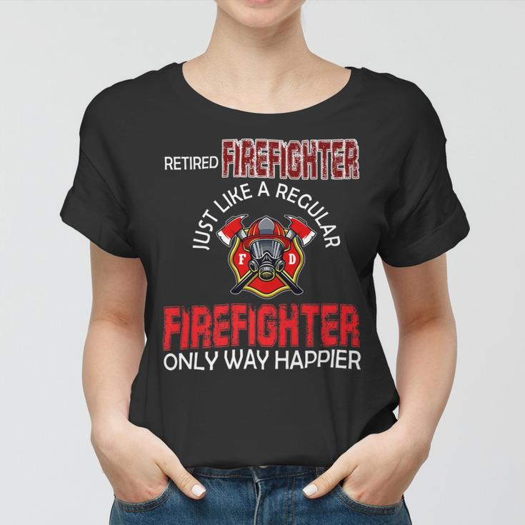 Firefighter Vintage Retired Firefighter Definition Only Happier Retire V3 Women T-shirt
