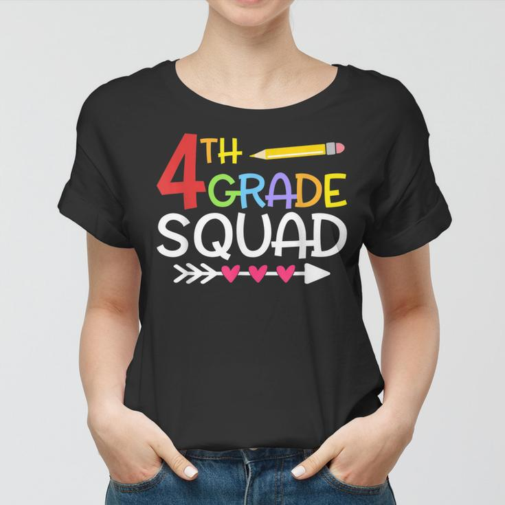 Fourth Grade Pencil Cute 4Th Grade Squad Teacher Student Women T-shirt